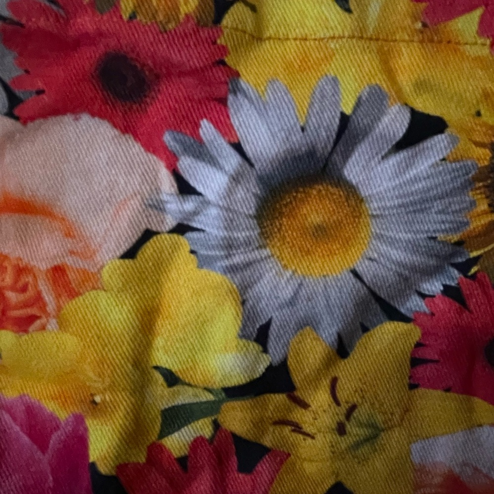 Lucy and Yak Limited Edition Photorealistic Floral Dungarees